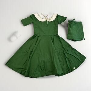 Omi Jo Well Dressed WOlf Green Collar Dancer Dress and Blooms Size 8 NEW NWT